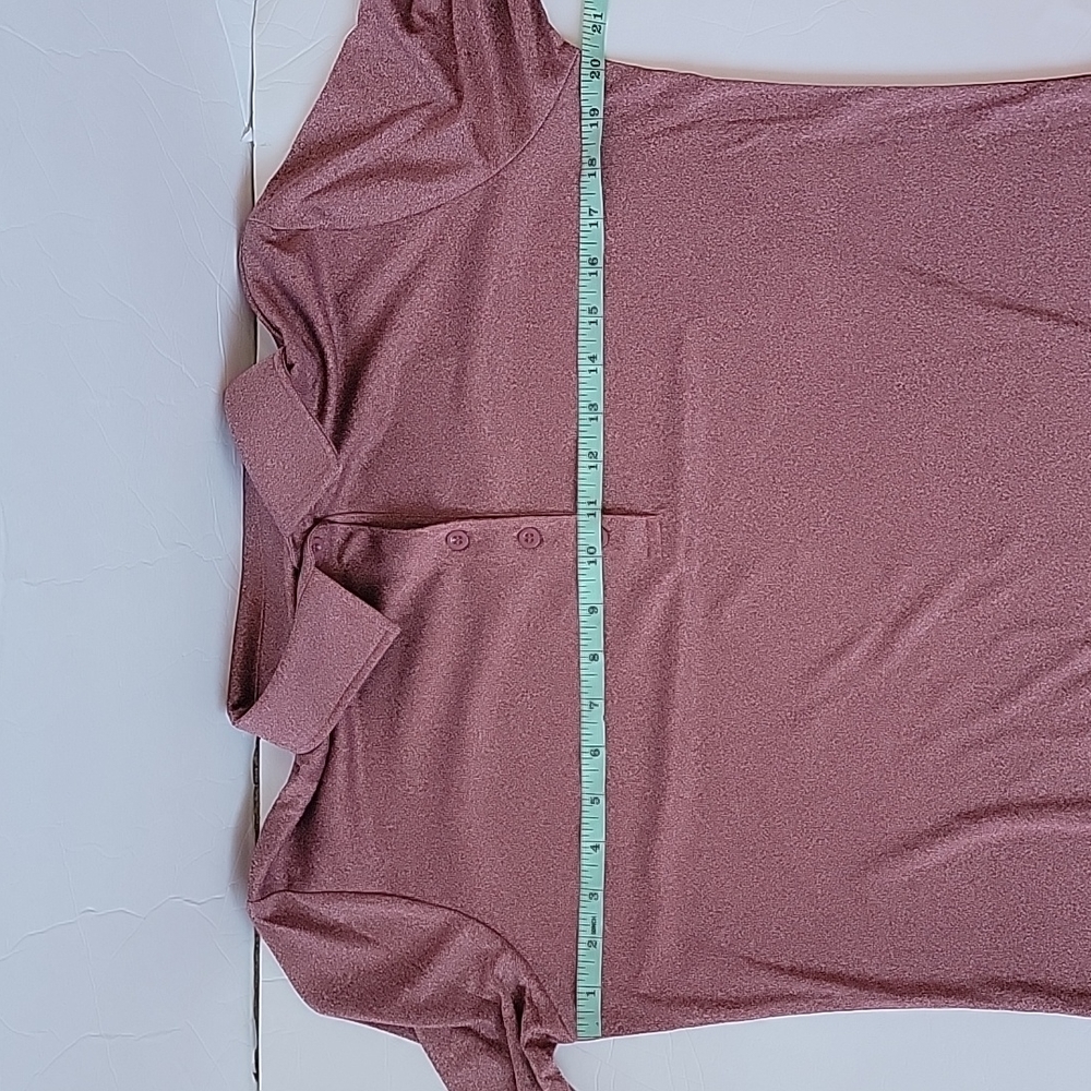 Moheen 3/4 Sleeve V Neck Golf Shirts Moisture Wicking Performance Knit Tops /L. - Picture 5 of 10